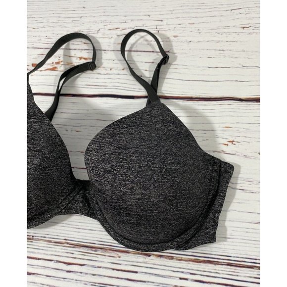 Victorias Secret Uplift Semi Demi Bra 32 C Black Underwire Padded Adjustable - Picture 6 of 11